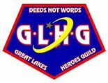 Shield logo for the Great Lakes Hero Guild, the previous incarnation of the Great Lakes Alliance