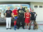 Sage Michael, Superhero, Knight Owl, Lady Hero, The Handler, and Gio at HOPE 2011
