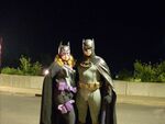 From right to left: Petoskey Batgirl and Petoskey Batman
