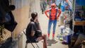 Spider-Man of Cupertino by houseless tents